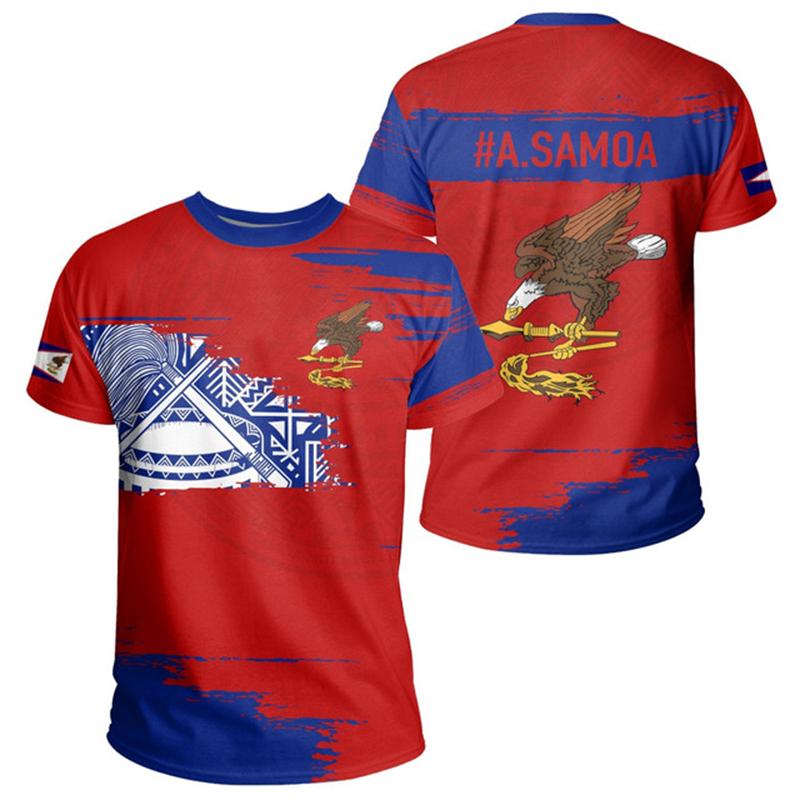 3D Gedrucktes Amerikanisch-Samoa Polynesisch Sommer Muster T-Shirt Herren Damen T-Shirts Rundhals Kurzarm Unisex Harajuku Herren Tees