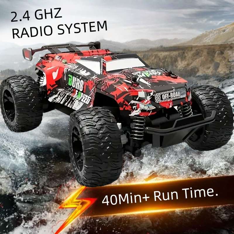 Full-proportion drift remote control car, high-speed driving cool 2.4G beginner large green off-road climbing remote control car