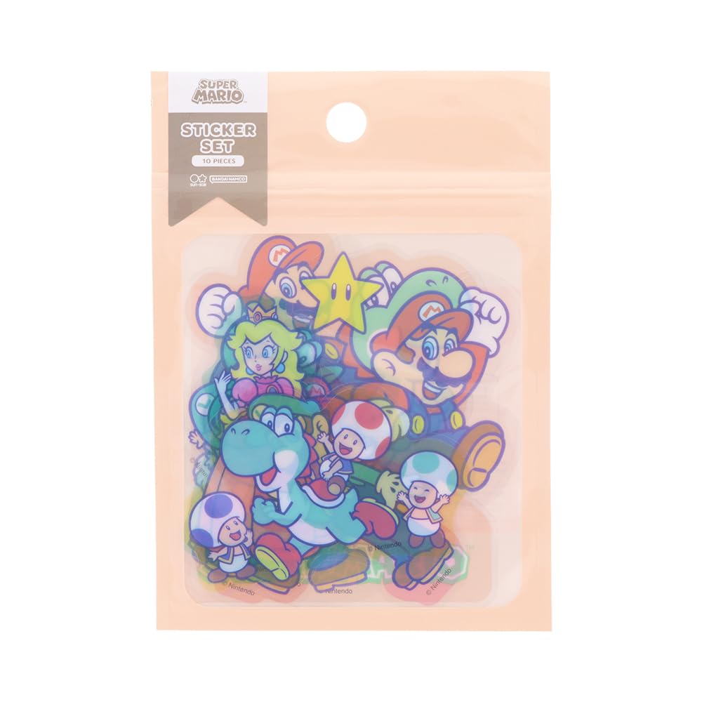 Sun-Star Stationery Super Mario Sticker Assortment, Allies