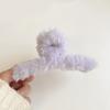Hair Claw Plush Decor Strong Grip Back Head Hair Clip Women Large Shower Hair Clamp Hair Styling Tool