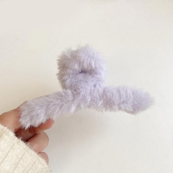 Hair Claw Plush Decor Strong Grip Back Head Hair Clip Women Large Shower Hair Clamp Hair Styling Tool