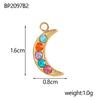 CARLIDANA Shiny Stainless Steel Star Pendant Moon Cross Colorful Rhinestone Charms Making Women DIY Necklace Bracelet Earrings