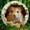 Metal Tin Sign Mouse Hole Wall Art Waterproof Home Decor