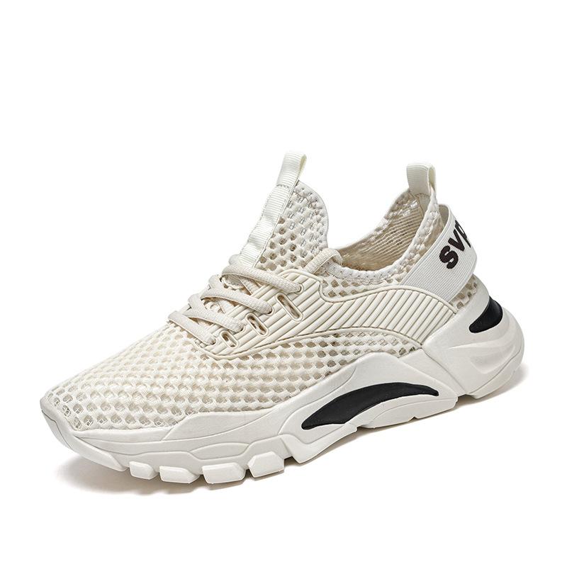2025 summer new men's and women's sports shoes, couples breathable running shoes, lightweight fly-woven fashion casual shoes