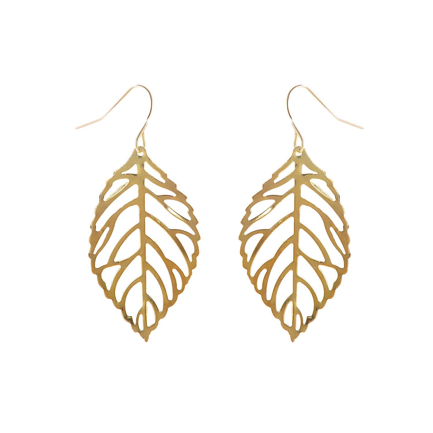 

Summer new earrings, hot-selling earrings, simple, Mori style, popular leaf leaf earrings срібний