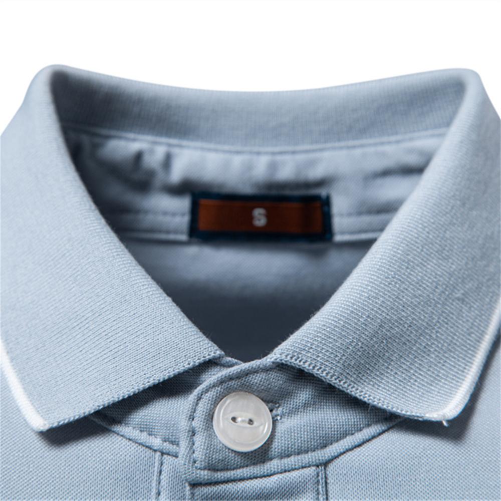 AIOPESON Men's Tencel Rayon Blend Polo Shirt Breathable Stretch Business Casual Button Up Summer Golf Top Solid Color