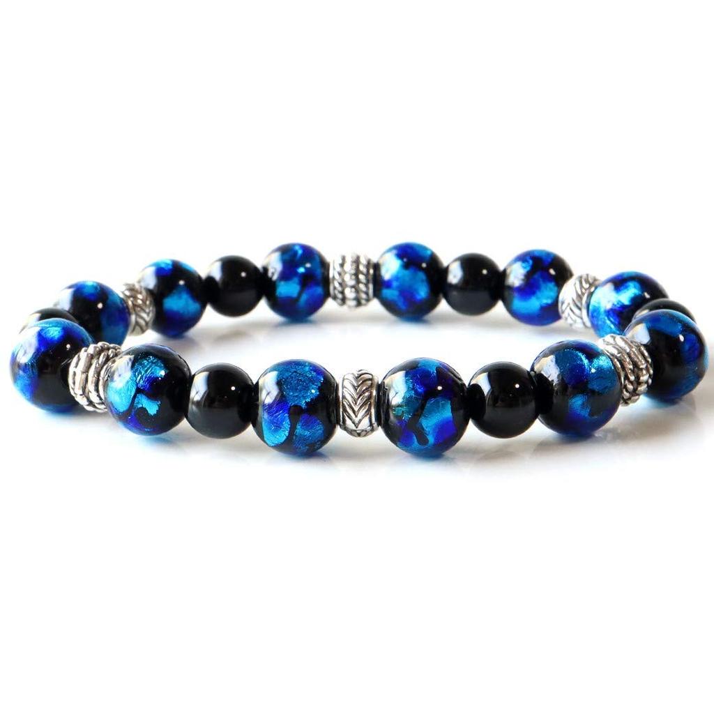 [GOLD STONE] Natural Stone Power Stone Bracelet, Firefly Glass, Onyx Accessory