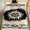 1Pc Cartoon Print Flannel Blanket, High Quality Comfortable for All Seasons, Home Decor, Warmth and Comfort, Perfect for Christmas Birthday Gift