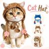 Funny Puppy Kittens Knitted Hat Handmade Pets Party Cosplay Headwear Fashion Cat Accessories Party