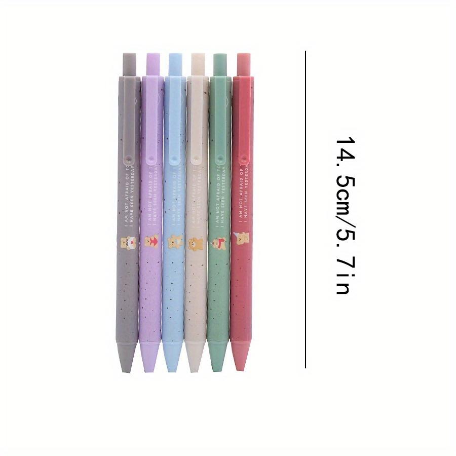 Back to school season 20pcs 0.5mm Cartoon cute Mocha Bear pattern Retractable Neutral Pen, Durable Polka dot pattern Student water Office stationery