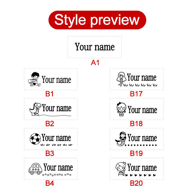 Personalized Children Name Stamp - Engraved Waterproof Seal for Kindergarten, Durable Non-Fading New Student Gift