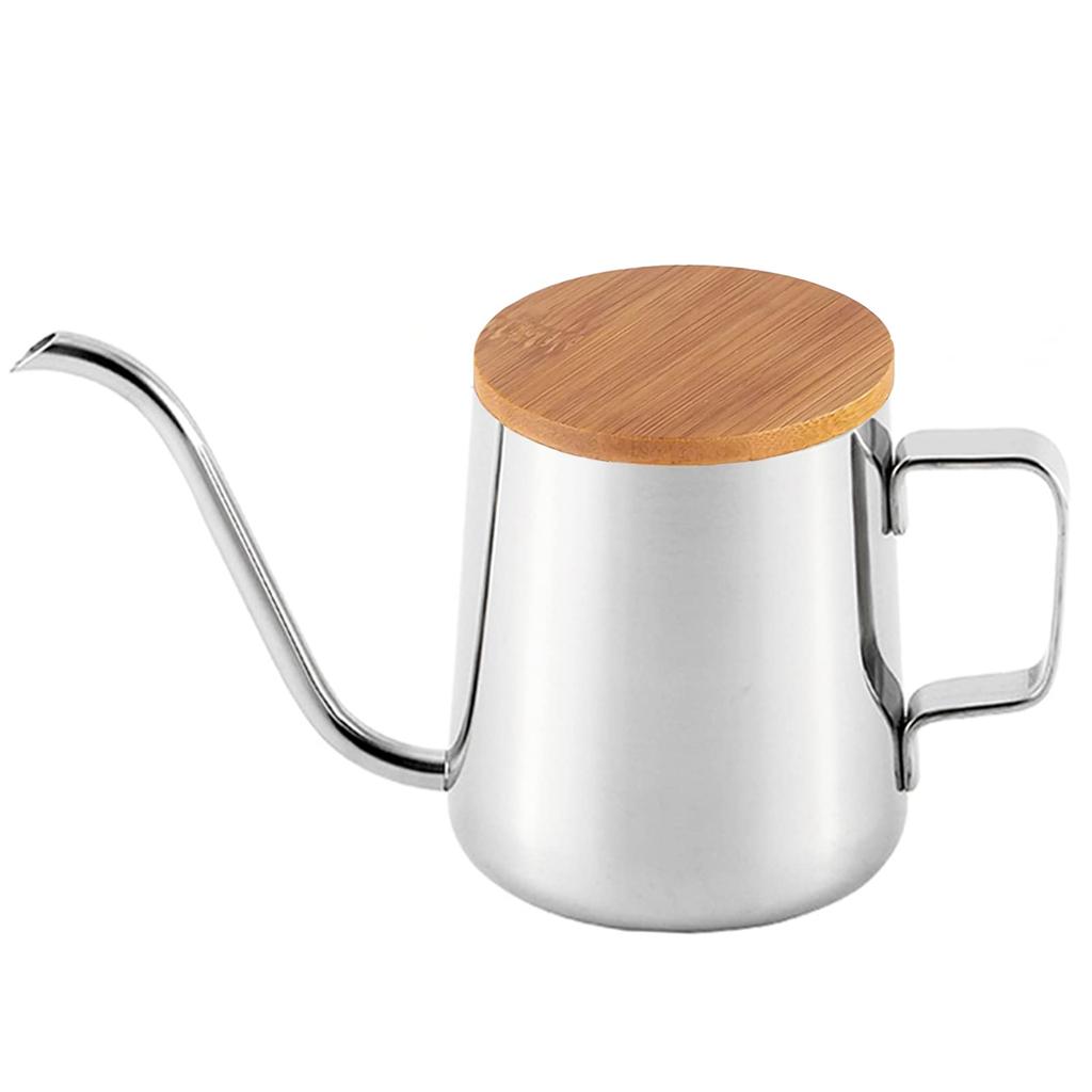 Sakura Direct Mail 350ml Coffee Drip Pot, Narrow Mouth, Stainless Steel Coffee Kettle with Lid, Kitchen Cooking Coffee, Drip Equipment, Single-Serve