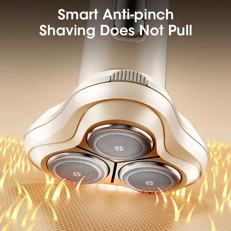 Electric Shaver for Men with 3D Floating Blades Waterproof USB Rechargeable Beard Trimmer and Hair Clipper