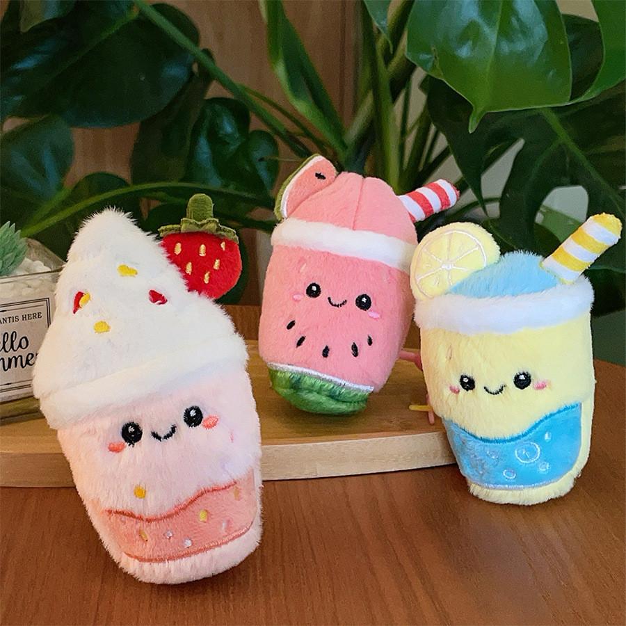 Plush Summer Fruit Shake Toy With Pp Cotton Filling For Kids And Collectors