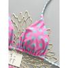 Sexy pink blue heart print micro bikinis sets two pieces halter back tie thong swimsuits bathing suit swimwear biquini tankini