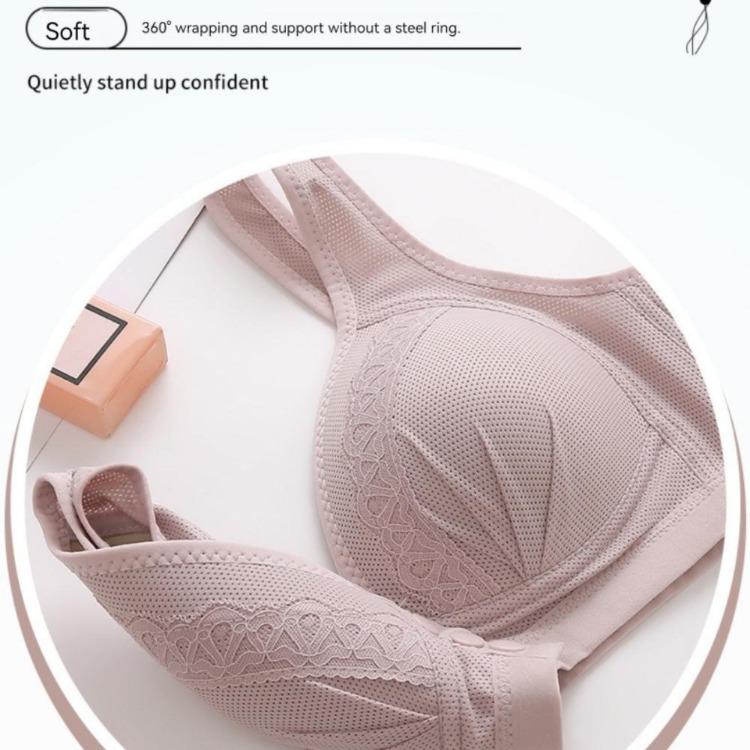 Large Size Breathable Adjustable Ladies Bra Push Up Beautiful Back Thin Section Without Steel Ring Breastfeeding Mom Underwear