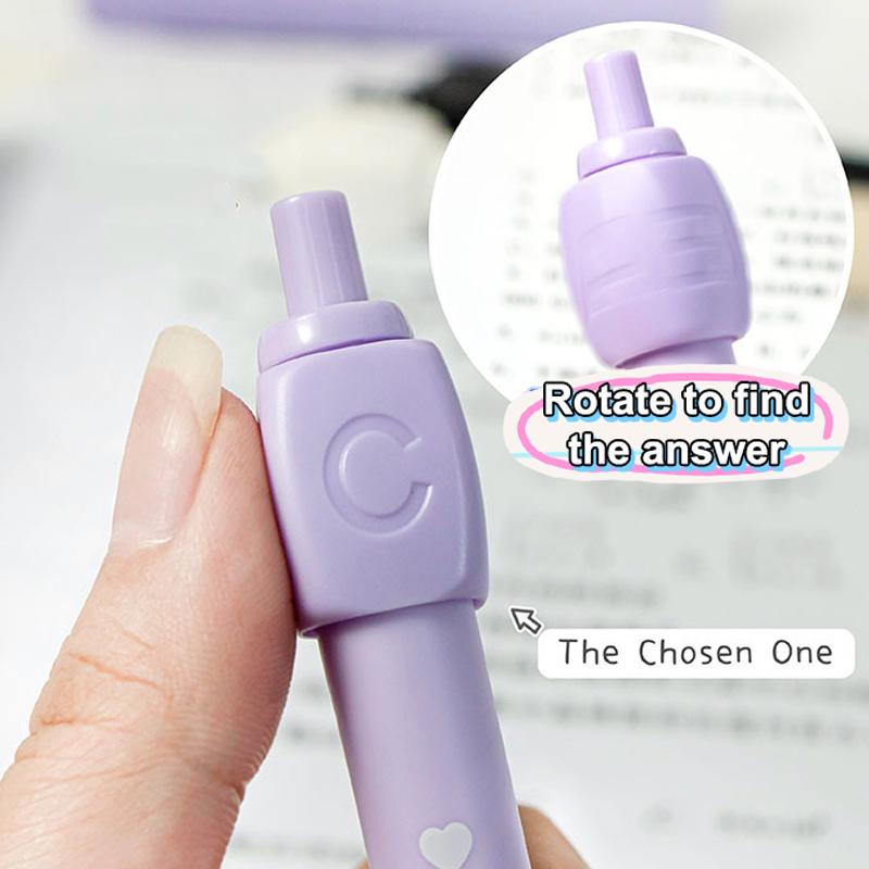 1Set Funny Rotation Answer Gel Pen Novelty Decompression Rotating Gel Pen Creative Stationery Ballpoint Student Stationery Gifts