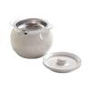 Ceramic Double-Handled Lard Jar with Lid - High-Temperature Resistant Kitchen Oil Storage Pot