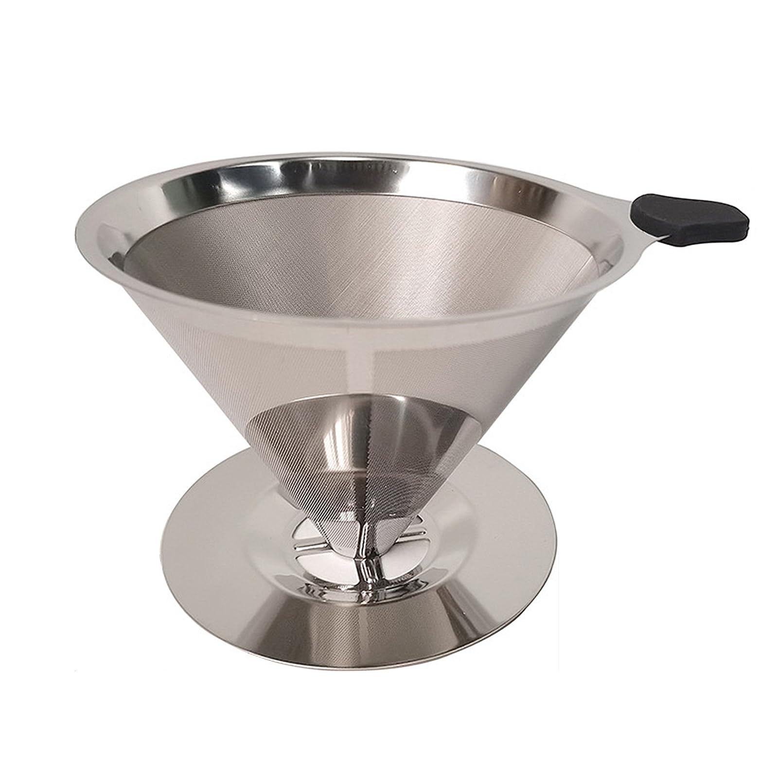 

Кофейный кофейный набор из нержавеющей стали, дриппер, фильтр, двухслойный фильтр на 800 ячеек, емкость 5 чашек, цельный (M)