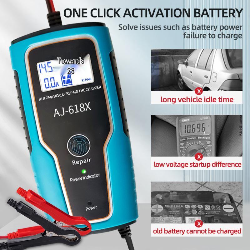 Smart Pulse Repair Car Battery Charger 12V/24V Universal with Start-Stop Function