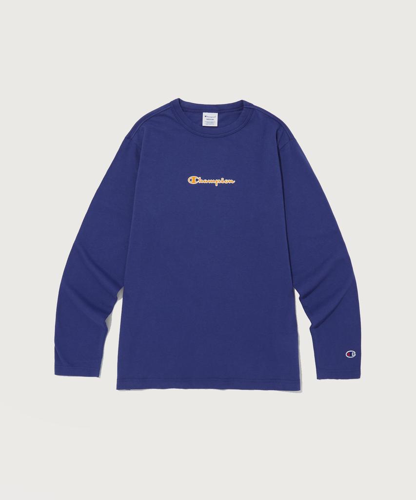 Champion Authentic Back Graphic Long Sleeve T-Shirt Normal Blue