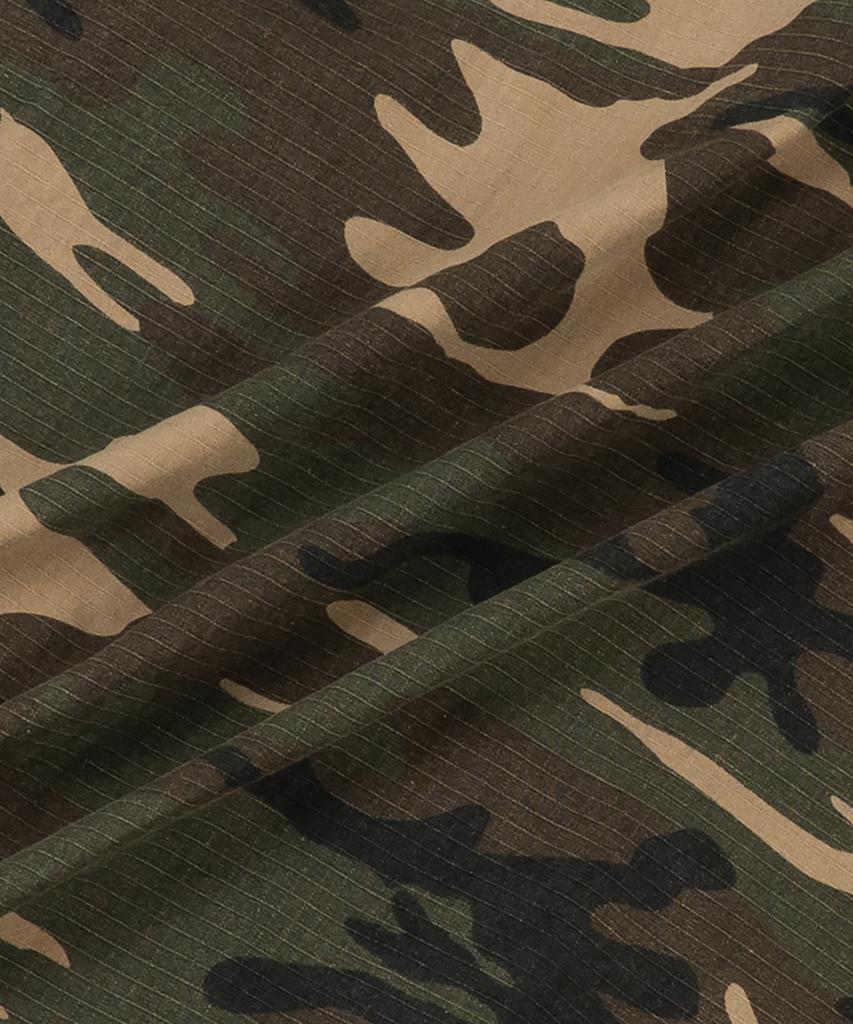 Mudsalt Jungle Fatigue Roll-Up Short Sleeve Shirt Camo Khaki