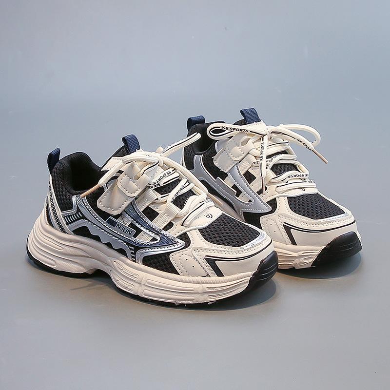 Girls casual sports shoes 2025 autumn new fashion boys dad shoes non-slip soft-soled breathable running shoes