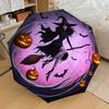 1 Stück Halloween-Hexenschirm - 8 Speichen verstärkt, Automatisches Öffnen, Leicht & Langlebig, Niedliches Modeaccessoire für Draußen - T176