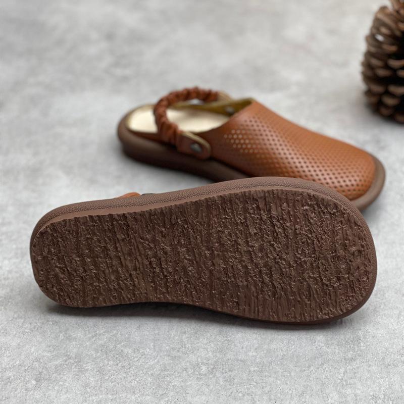 Fashion GKTINOO Women Sandals 2025 Summer Shoes Genuine Leather Covered Toe Soft Casual Walking Zapatos Mujer Plataforma Ladies Sandals