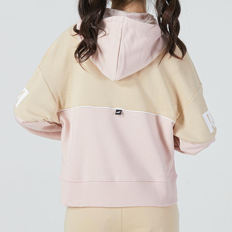Puma Color Block Sports Casual Hoodie Women Tops Pink 673638-67