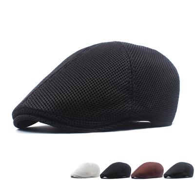 Sommer Mesh Hollow Forward Cap Atmungsaktive Herren Sonnenschutz Zeitungsjungenmütze Damen Baskenmütze Schirmmütze Schiebermütze Fahrer Ivy Hat Gatsby Malerhüte