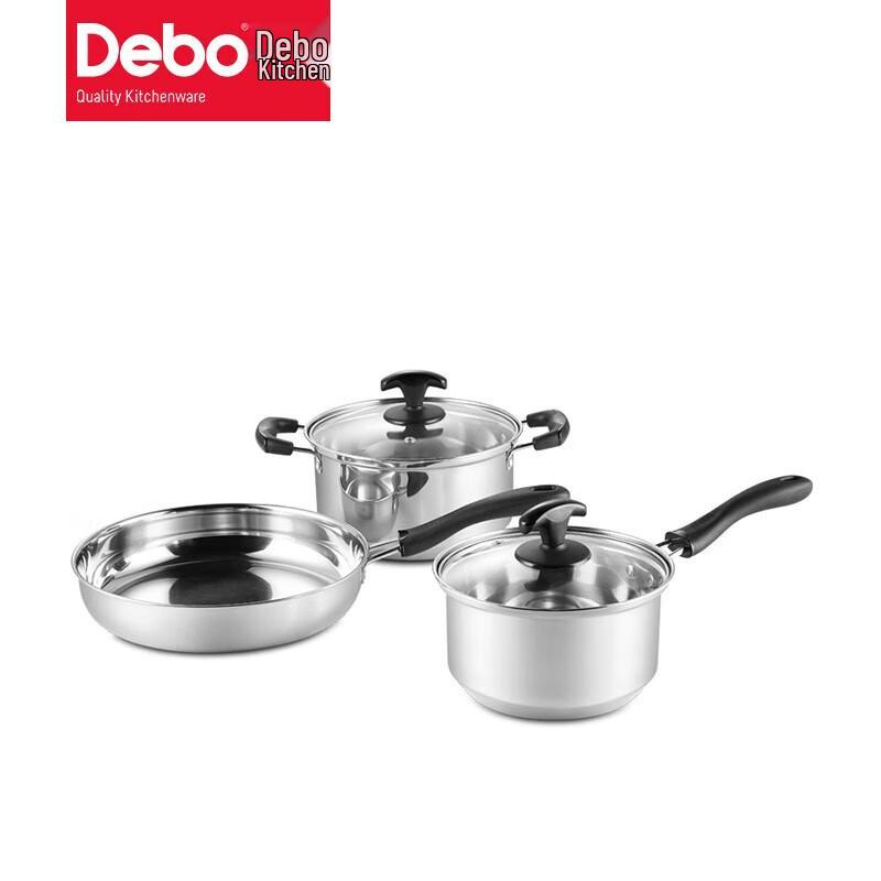 

Debo Bologna Stainless Steel Soup Pot Set (3-Piece)