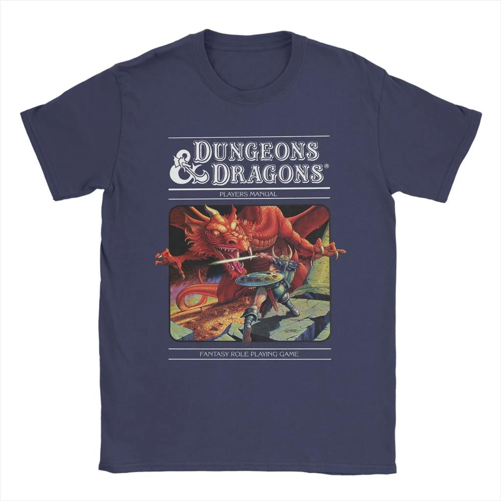 2026 Men T-Shirts Dungeon Dragon DnD Funny Cotton Tees Short Sleeve T Shirt Round Collar Clothes Gift Idea