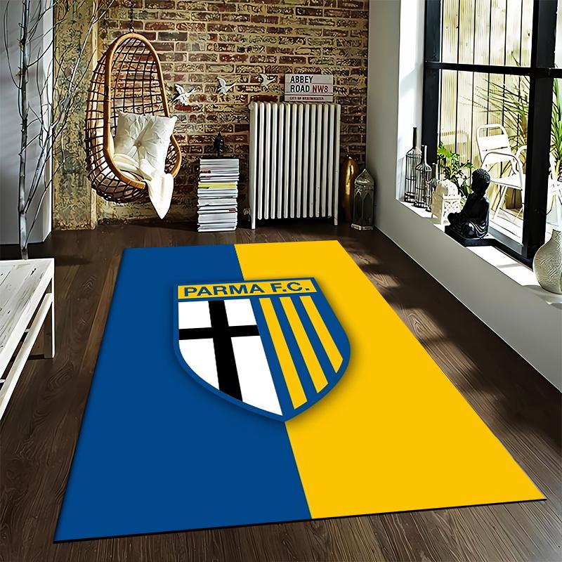 "Parma F.C. Logo Carpet Blue and Yellow Design Home Decor" Suitable for use as an anti-slip for living room bedroom sofas