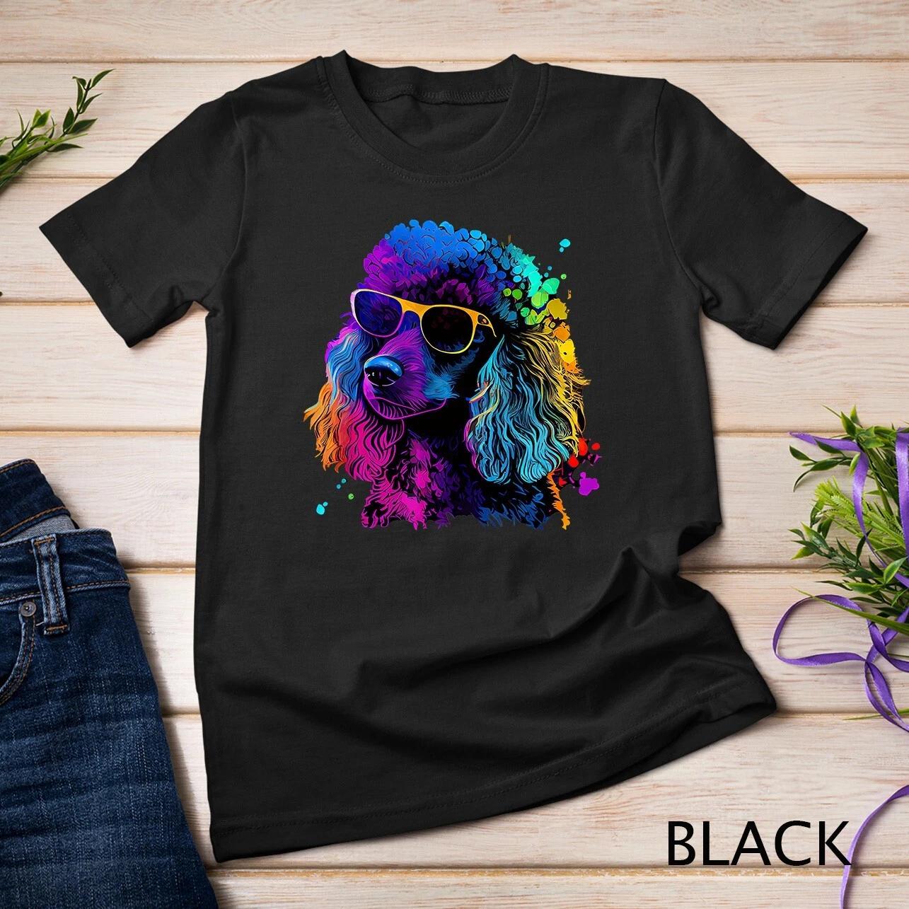Poodle Pop Art Colorful Design Poodle Lovers T-Shirt Unisex T-shirt 2XL