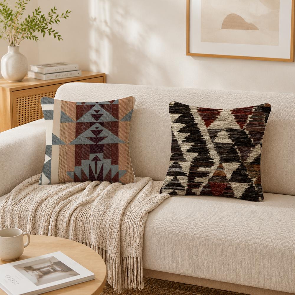 Moroccan Style Art Pillow Case Double-Sided Plush Sofa Cushion Covers Organic Breathable Invisible Zipper