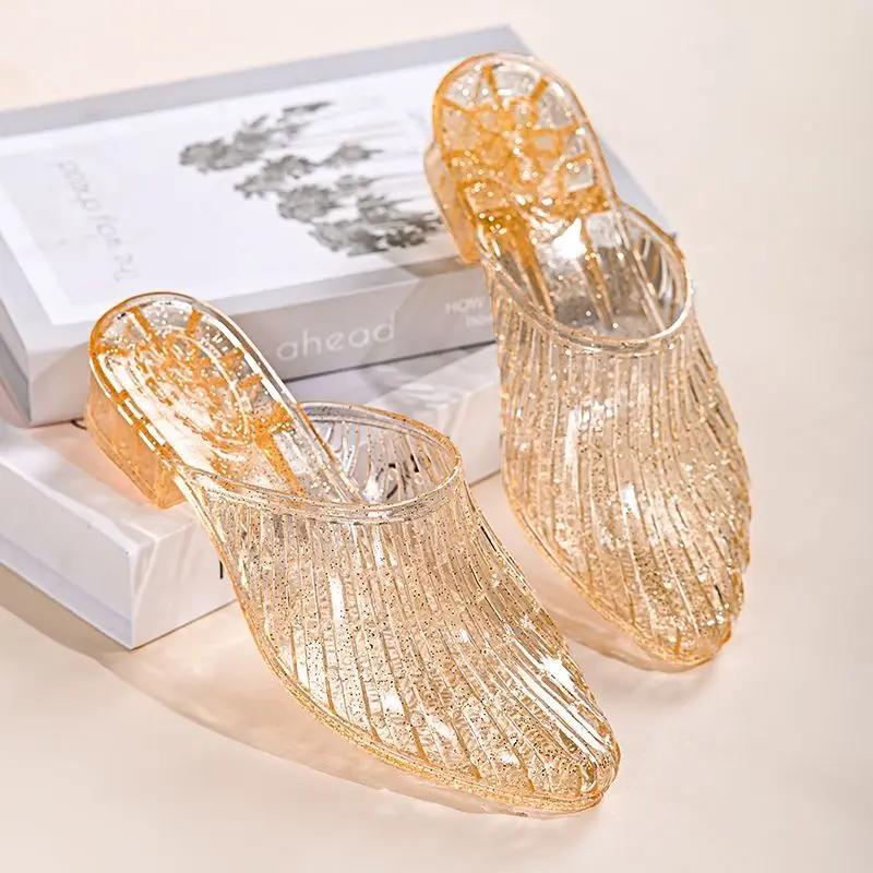 Fashion With Heel Women's Slippers and Ladies Sandals Outside Shoes New Fashion Slip-resistant Slides 2025 Luxury Unique Shoe H Sandal