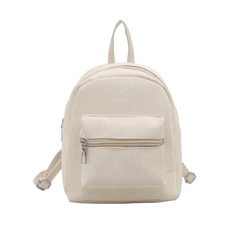 Retro Style Ladies Backpack With Special Fabric And Seam Detailing For Travel And School