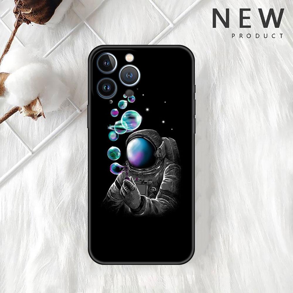 Чехол Universe Cool Astronaut для Apple iPhone 14 Pro Max 13 11 12 Mini SE 7 8 Plus X XS 6 6S, силиконовый чехол для телефона, мягкий TPU Funda