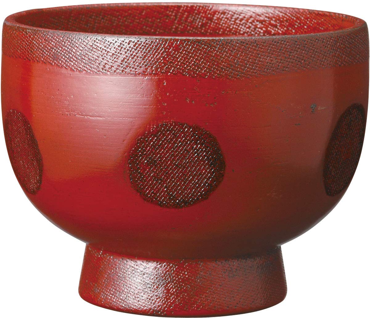 

Асэ Синдзо Сётен Большая суповая тканевая лаковая чаша Негоро киноварь, с крышкой, ямочки, F0711, киноварь