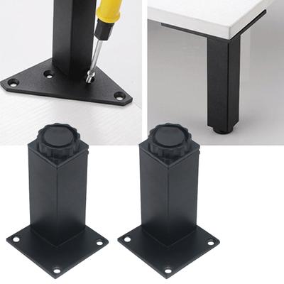 Robuste, rostfreie Schrankfüße aus Aluminiumlegierung, höhenverstellbar, quadratische Möbelbeine für Kleiderschrank