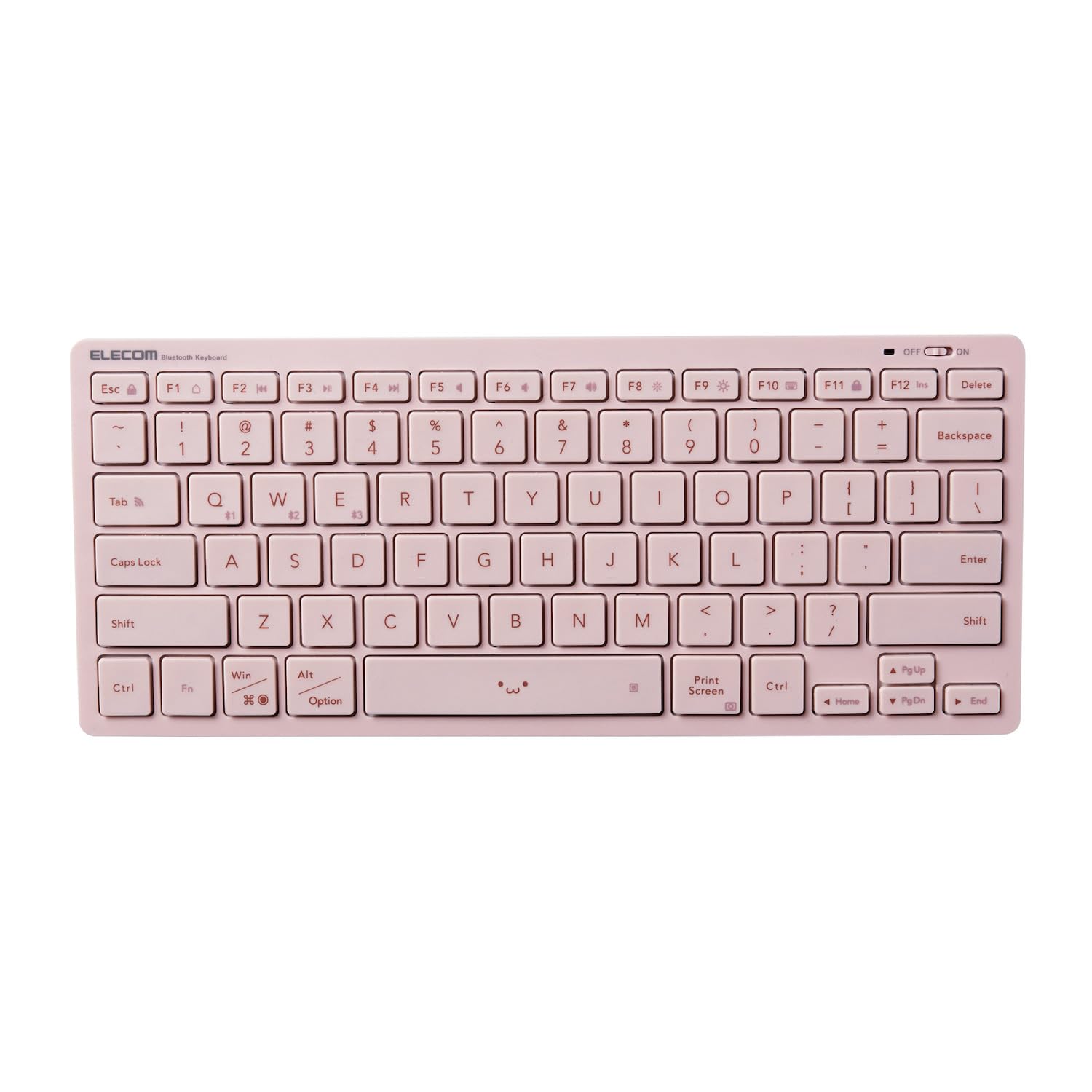 

ELECOM Bluetooth Mini US Pantograph Lightweight and Simultaneous Pairing of 3 Compatible with Mac Pink Multi-Pairing Keyboard, Layout, Type, Thin,