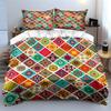 Colorful Mandala Pattern Decor Set Soft Comfortable Duvet Cover Bedding Set Included 1*Duvet Cover & 2*Pillowcases, Gift