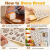 2Pcs Sourdough Bread Bags Reusable Beeswax Bread Bags Large Linen Homemade Bread Storage Bags Food Grade