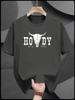 Heavyweight Cotton T-shirt - Western Cowboy Graphic Tee with HOWDY WILD WEST Bull Skull Print - Black Shirt for Casual Summer Outfits
