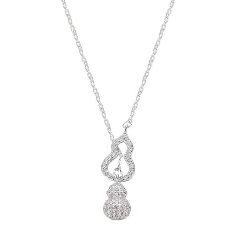 Luxury European & American Qilin Gourd Necklace - Women's High-End Diamond Pendant