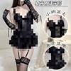 Erotic Lingerie Sexy Suspenders Deep V Female Hot Tease Seduction Corset Lace Skirt