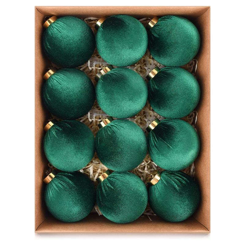 Velvet Flocked Plush Christmas Tree Ornament 6cm/8cm