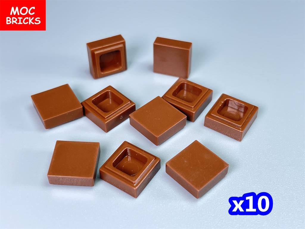 100pcs/lot MOC Bricks Tile 1x1 3070 DIY Room Frame House City Educational Building Blocks Assemble Particles Toy Kids Gift