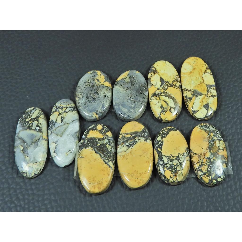 13X20-13X28MM Natural Maligano Jasper Oval Cabochon Loose Gemstone 5Pair Lot C-3946